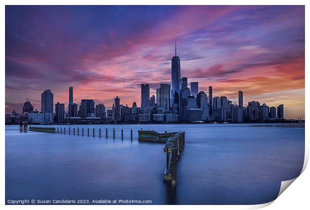 World Trade NYC Skyline Print by Susan Candelario