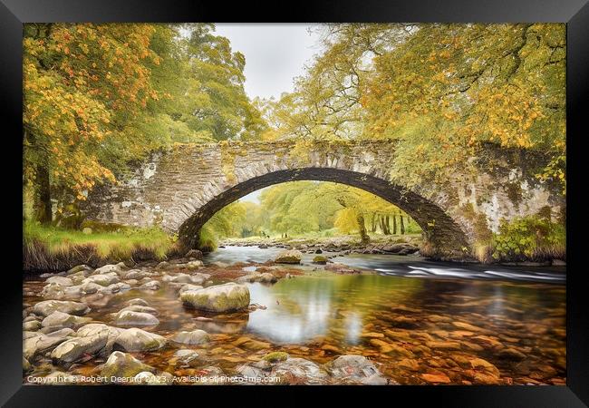 Ivelet Bridge Yorkshire Dales 4 Framed Print by Robert Deering