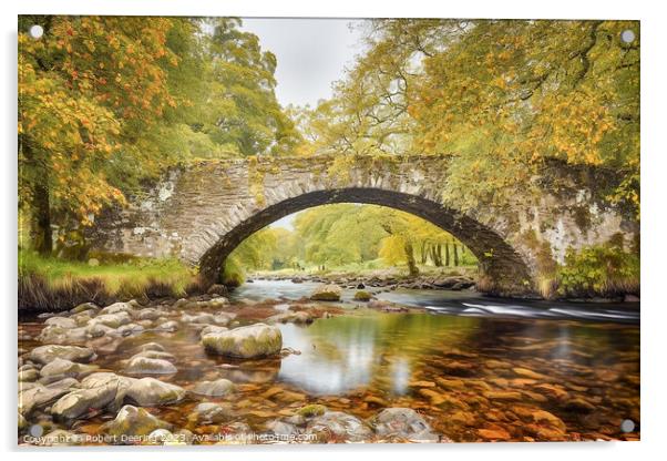 Ivelet Bridge Yorkshire Dales 4 Acrylic by Robert Deering