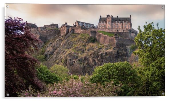 Imposing Edinburgh Castle Acrylic by John Frid