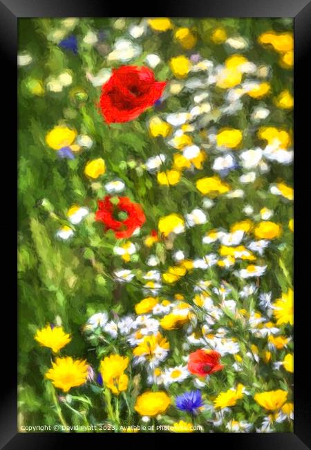 Summer Flora Renoir Style Framed Print by David Pyatt