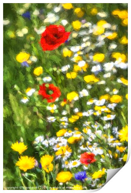 Summer Flora Renoir Style Print by David Pyatt