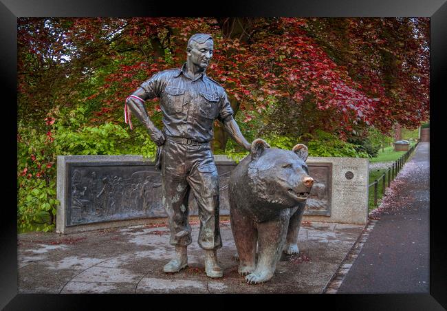 Wojtek the Soldier Bear Memorial Framed Print by John Frid