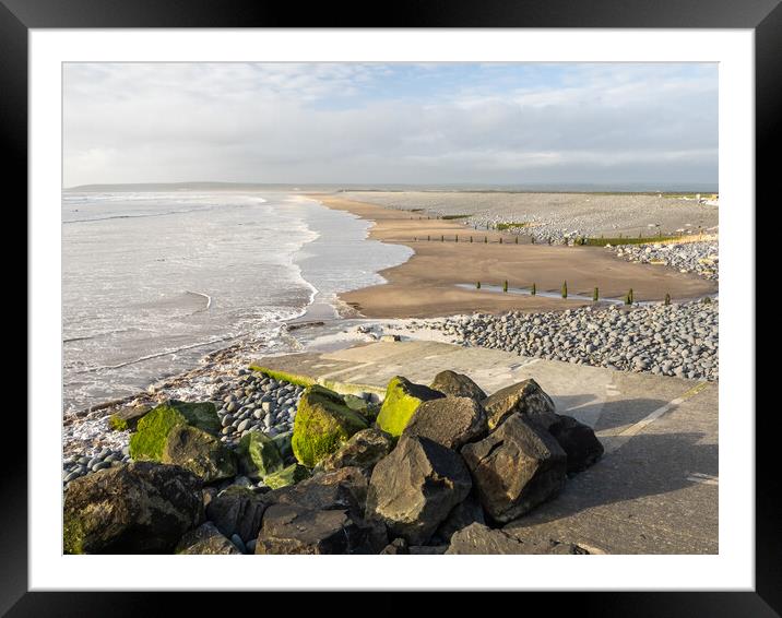 Westward Ho beach Framed Mounted Print by Tony Twyman