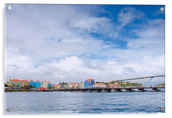 Colourful Willemstad  Acrylic by Kasia Design