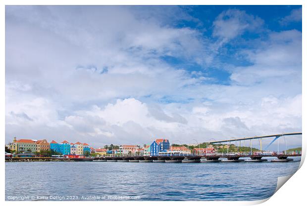 Colourful Willemstad  Print by Kasia Design