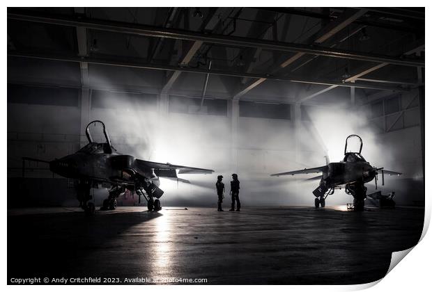 Jaguars in the Hanger Print by Andy Critchfield