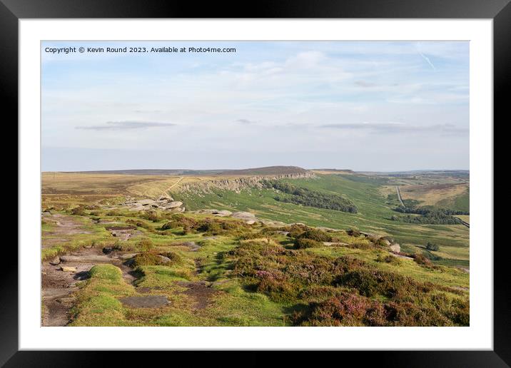 Stanage Edge High Neb Framed Mounted Print by Kevin Round