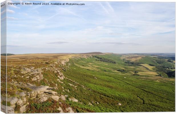 Stanage Edge High Neb 2 Canvas Print by Kevin Round