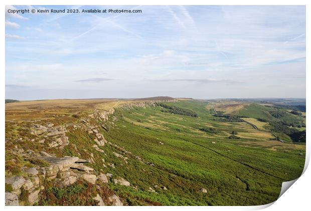 Stanage Edge High Neb 2 Print by Kevin Round