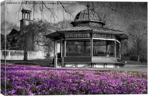 Roundhay Park Bandstand Canvas Print by Alison Chambers
