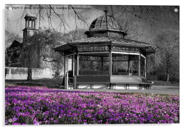 Roundhay Park Bandstand Acrylic by Alison Chambers