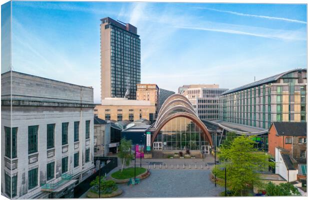 Sheffield Winter Gardens Canvas Print by Apollo Aerial Photography
