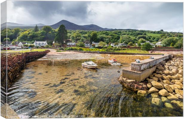 Sheep Harbour Cleats, Isle of Arran Canvas Print by Jim Monk
