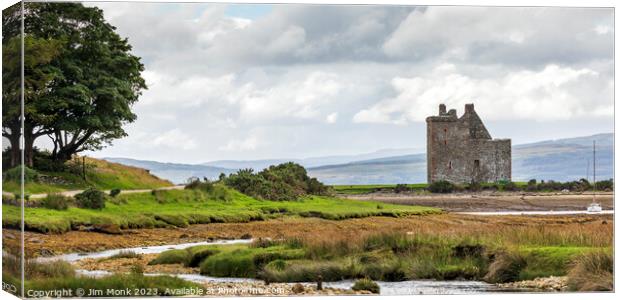 Lochranza Castle Isle of Arran Canvas Print by Jim Monk