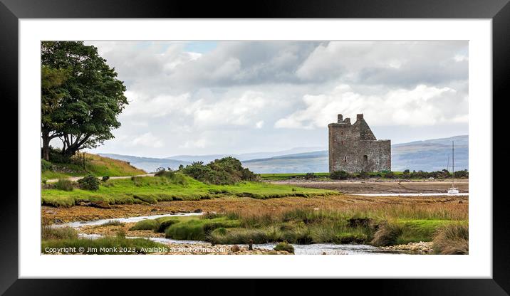 Lochranza Castle Isle of Arran Framed Mounted Print by Jim Monk