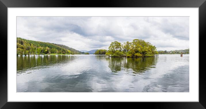 Queen of the lake approaching Far Sawrey Framed Mounted Print by Jason Wells