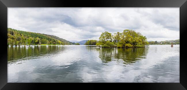 Queen of the lake approaching Far Sawrey Framed Print by Jason Wells
