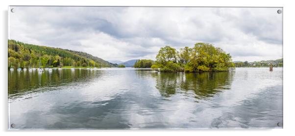 Queen of the lake approaching Far Sawrey Acrylic by Jason Wells