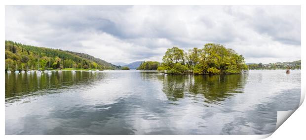 Queen of the lake approaching Far Sawrey Print by Jason Wells