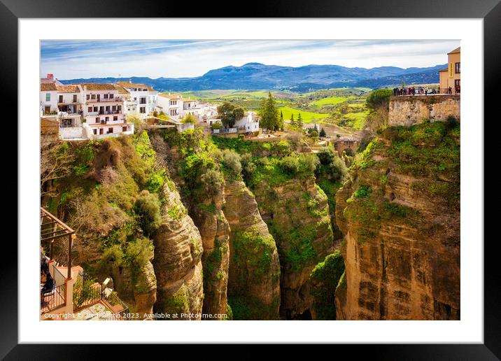 Impressive cliffs of Ronda - C1804 2892 GLA Framed Mounted Print by Jordi Carrio