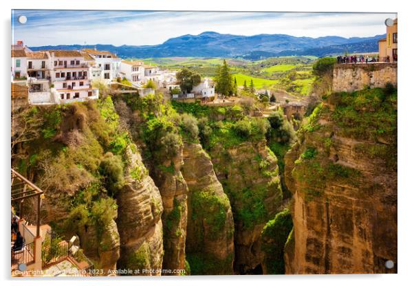 Impressive cliffs of Ronda - C1804 2892 GLA Acrylic by Jordi Carrio