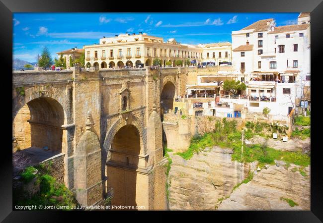 Architectural Harmony in Ronda -  C1804 2894 PIN Framed Print by Jordi Carrio