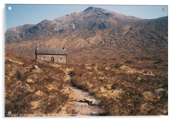Coire Fionnaraich Bothy, Highlands Acrylic by Lee Osborne