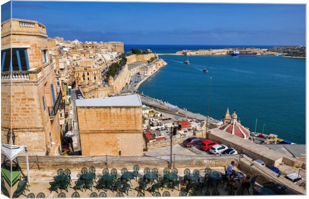 Valletta City And Grand Harbour In Malta Canvas Print by Artur Bogacki