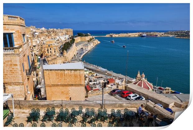 Valletta City And Grand Harbour In Malta Print by Artur Bogacki