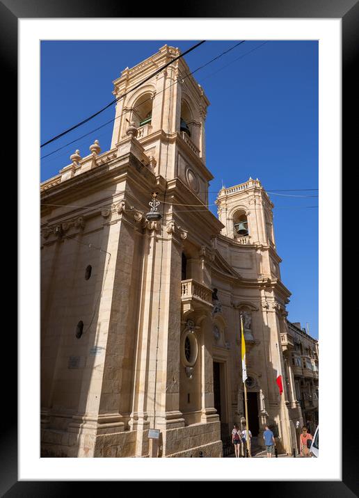 Basilica of St Dominic in City of Valletta Framed Mounted Print by Artur Bogacki