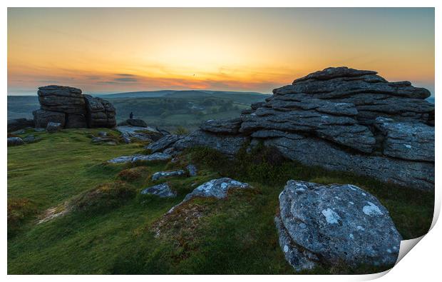 Majestic Dartmoor Sunset Print by Daniel Rose