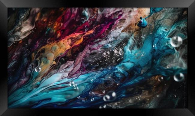 A Vibrant Spectrum of Colorful Backgrounds Framed Print by Erik Lattwein