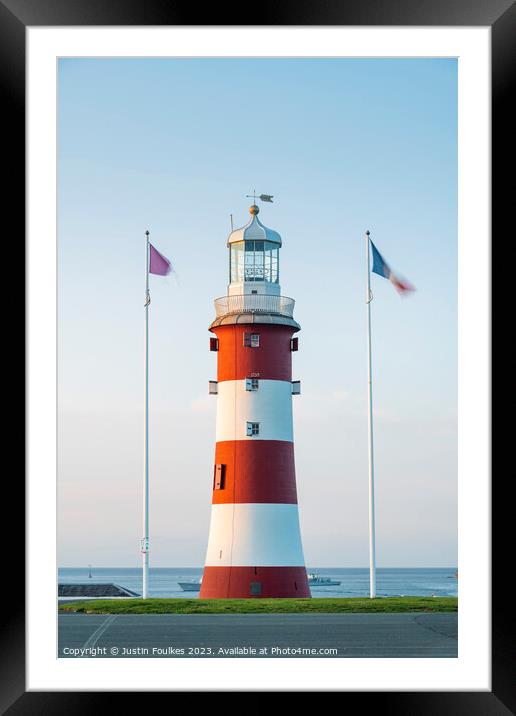 Smeaton's Tower on Plymouth Hoe Framed Mounted Print by Justin Foulkes