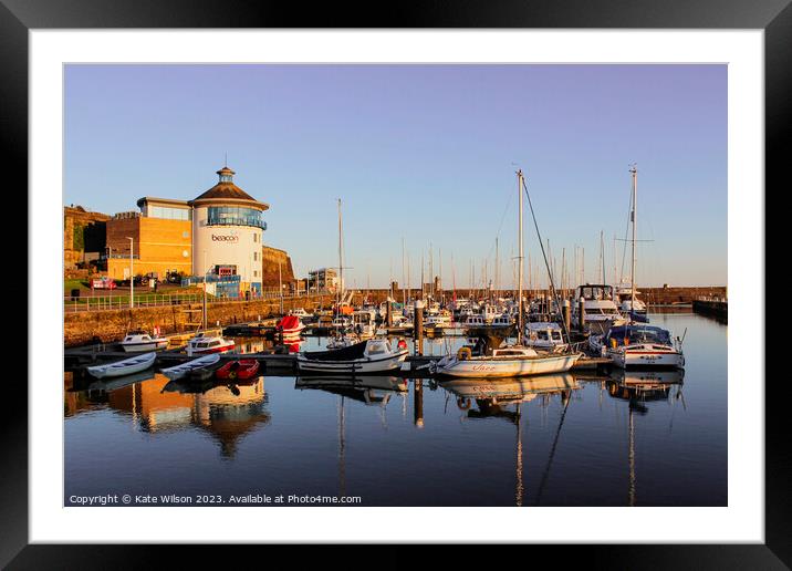 Whitehaven Marina Sunrise Framed Mounted Print by Kate Wilson