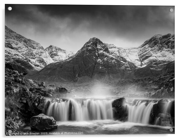 Majestic Waterfalls Acrylic by Rick Bowden