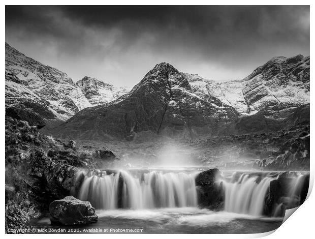 Majestic Waterfalls Print by Rick Bowden