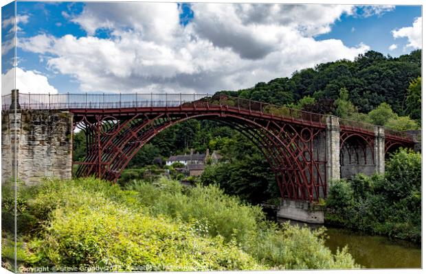 The Ironbridge, Shropshire Canvas Print by Steve Grundy