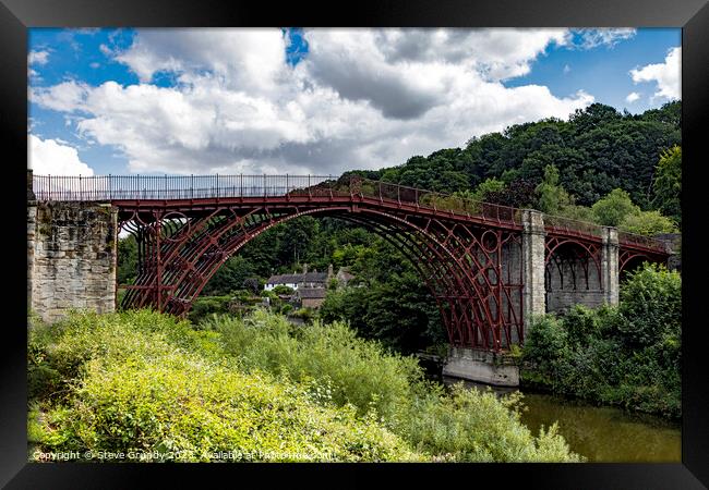 The Ironbridge, Shropshire Framed Print by Steve Grundy