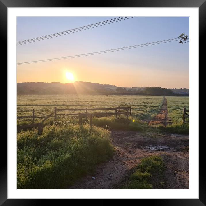 The Sunrise over Linton Framed Mounted Print by Simon Hill