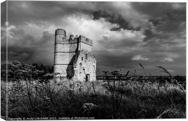 Donnington Castle against clouds Canvas Print by Andy Critchfield