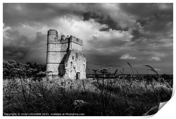 Donnington Castle against clouds Print by Andy Critchfield
