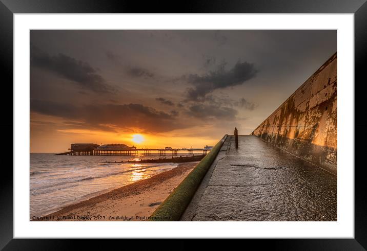 Cromer Seafront Sunrise Framed Mounted Print by David Powley