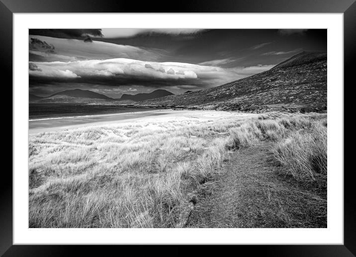 Luskentyre: A Turquoise Paradise Beach. Framed Mounted Print by Steve Smith
