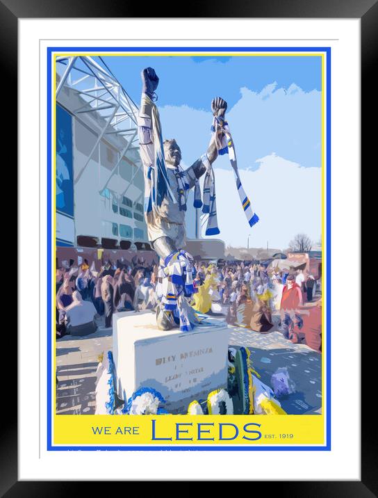 Elland Road match day Framed Mounted Print by geoff shoults