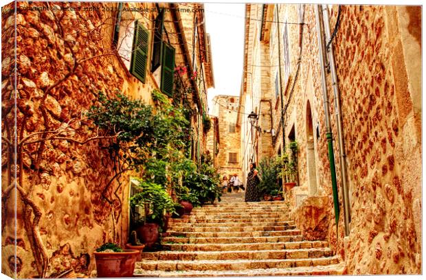 Exploring Fornalutx Mallorca Canvas Print by Peter F Hunt
