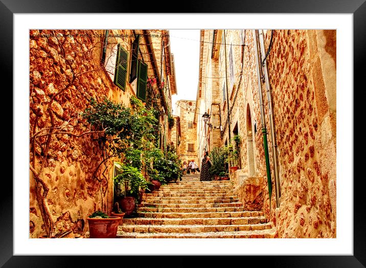 Exploring Fornalutx Mallorca Framed Mounted Print by Peter F Hunt