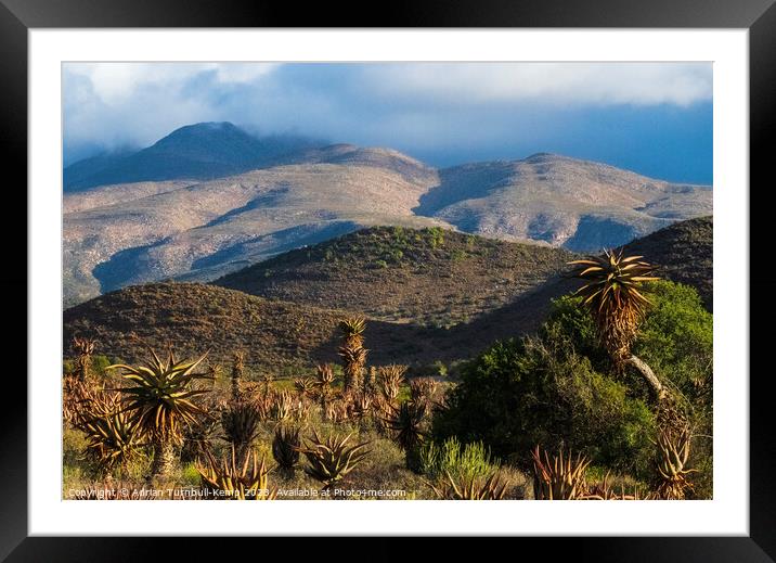 Foothills beneath the Kammanassie mountains Framed Mounted Print by Adrian Turnbull-Kemp