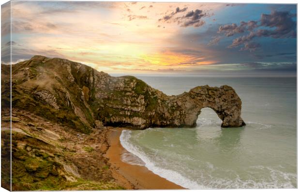 Durdle Door: Iconic Natural Wonder. Canvas Print by Steve Smith