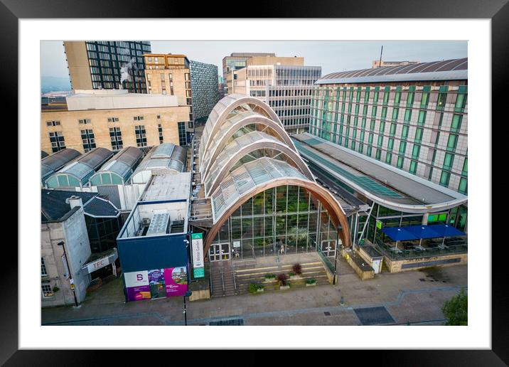 Sheffield Winter Gardens Framed Mounted Print by Apollo Aerial Photography